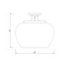 Joliet 15 3/4" Wide Olde Brass 3-Light Ceiling Light in scene