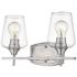Joliet 15" Wide Brushed Nickel 2-Light Bath Light