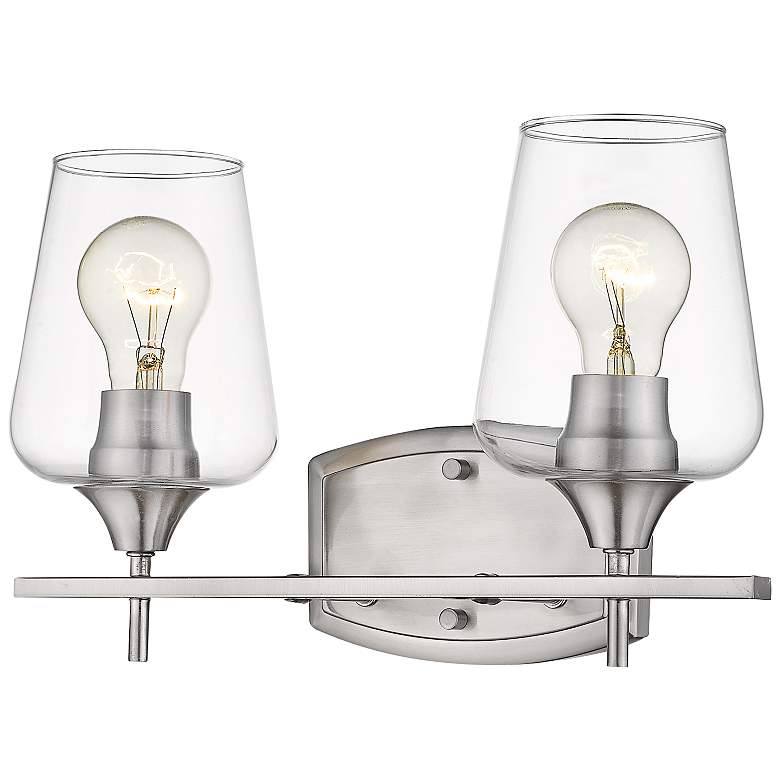 Image 4 Joliet 15" Wide Brushed Nickel 2-Light Bath Light more views