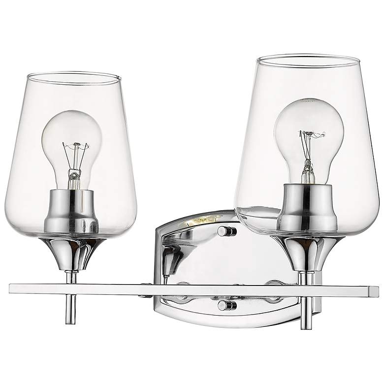 Image 3 Joliet 15" Wide Chrome 2-Light Bath Light