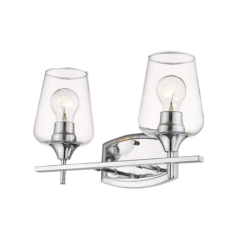 Image 5 Joliet 15" Wide Chrome 2-Light Bath Light more views