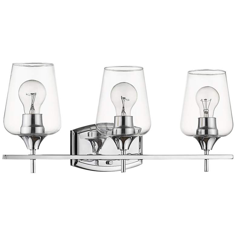 Image 2 Joliet 21 1/2" Wide Chrome 3-Light Bath Light