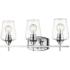 Joliet 21 1/2" Wide Chrome 3-Light Bath Light