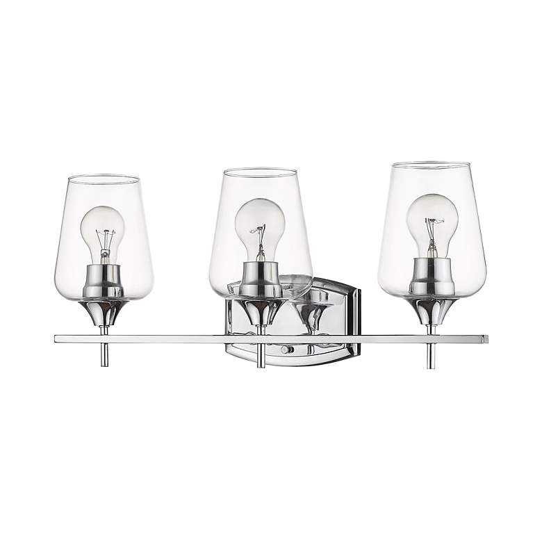Image 5 Joliet 21 1/2" Wide Chrome 3-Light Bath Light more views
