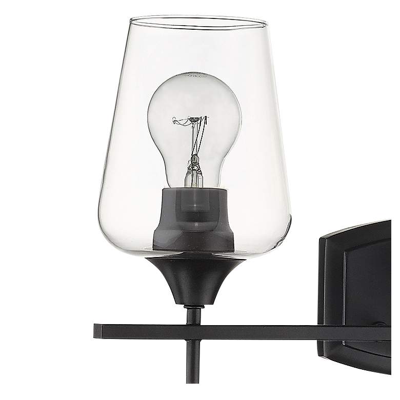 Image 3 Joliet 21 1/2" Wide Matte Black 3-Light Bath Light more views
