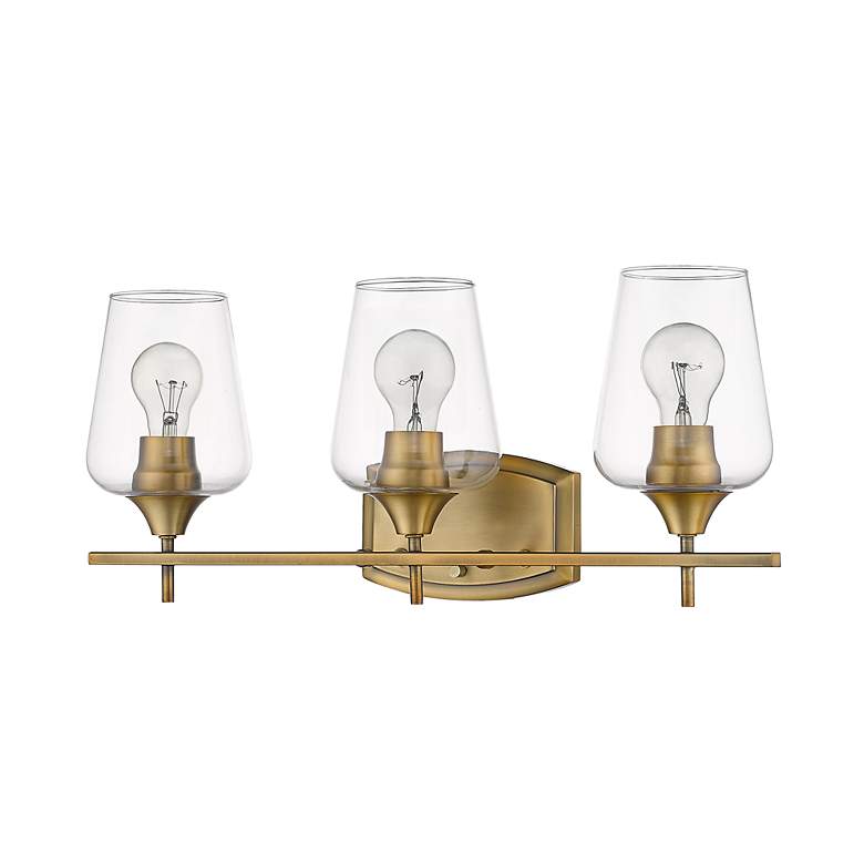 Image 6 Joliet 21 1/2" Wide Olde Brass 3-Light Bath Light more views