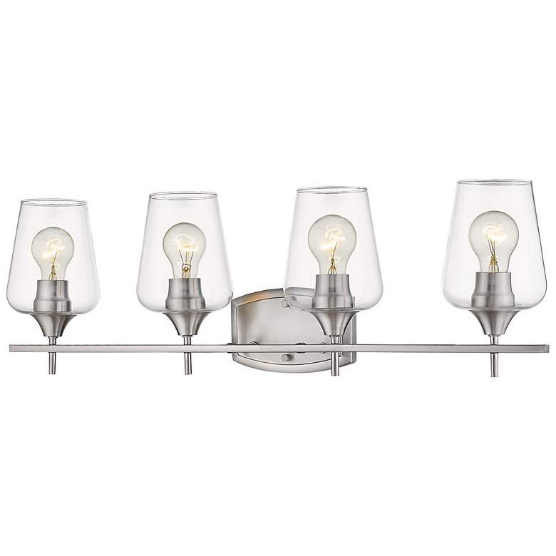 Image 3 Joliet 30" Wide Brushed Nickel 4-Light Bath Light