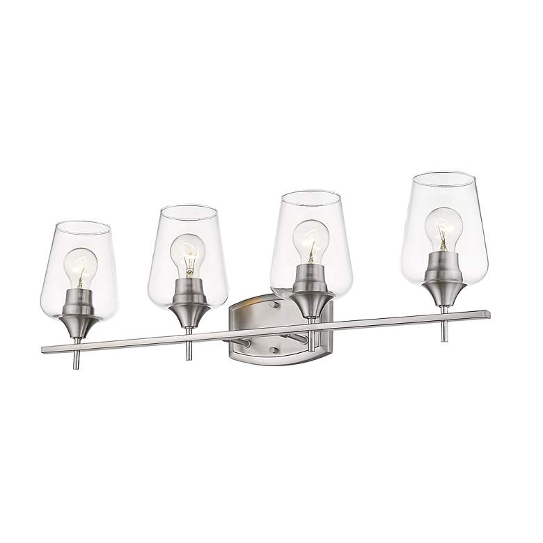 Image 5 Joliet 30" Wide Brushed Nickel 4-Light Bath Light more views