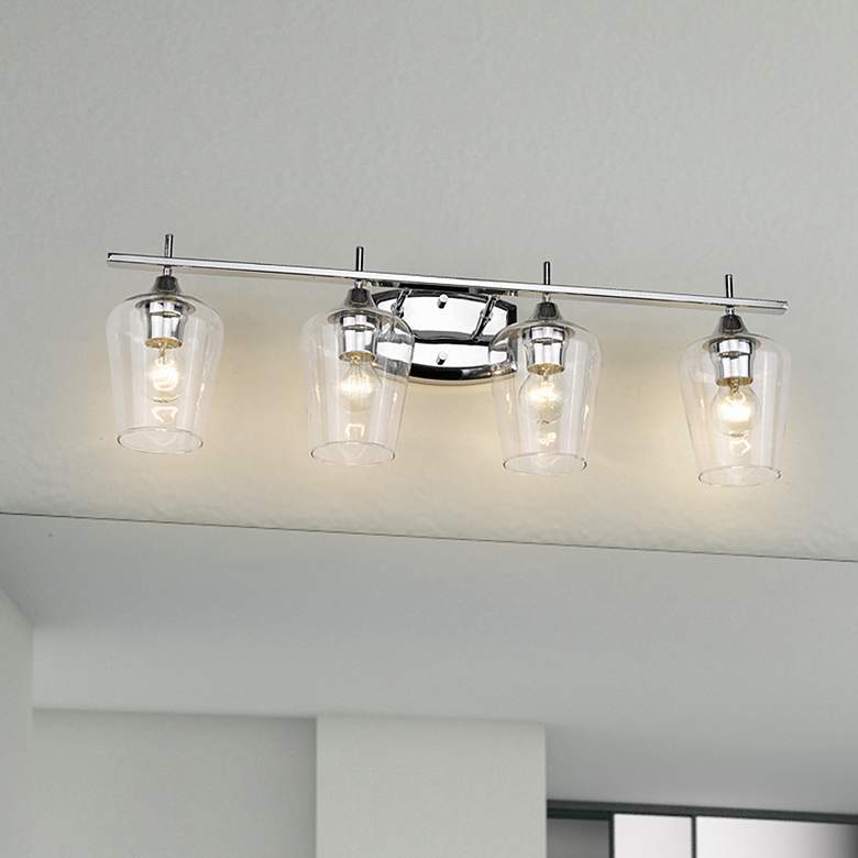 Image 2 Joliet 30" Wide Chrome 4-Light Bath Light
