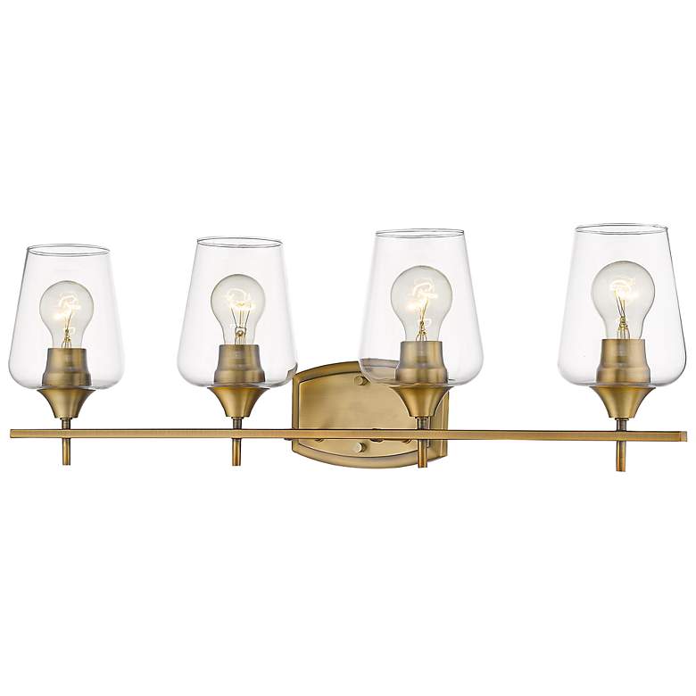 Image 2 Joliet 30" Wide Olde Brass 4-Light Bath Light