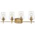 Joliet 30" Wide Olde Brass 4-Light Bath Light