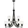 Joliet 31" Wide Matte Black 9-Light Chandelier