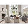 4_Joliet 31" Wide Matte Black 9-Light Chandelier more views
