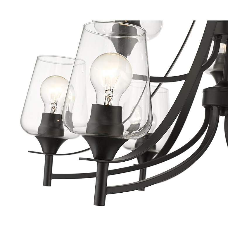 Image 7 Joliet 31" Wide Matte Black 9-Light Chandelier more views