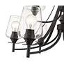 7_Joliet 31" Wide Matte Black 9-Light Chandelier more views