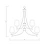 Joliet 31" Wide Matte Black 9-Light Chandelier