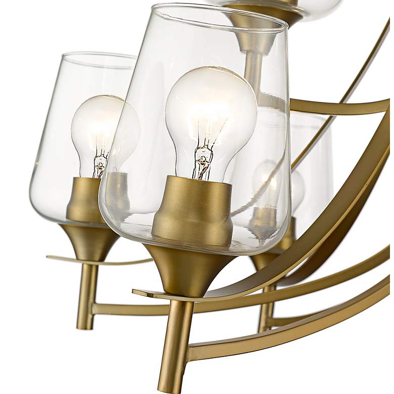 Image 4 Joliet 31" Wide Olde Brass 9-Light 2-Tier Chandelier more views