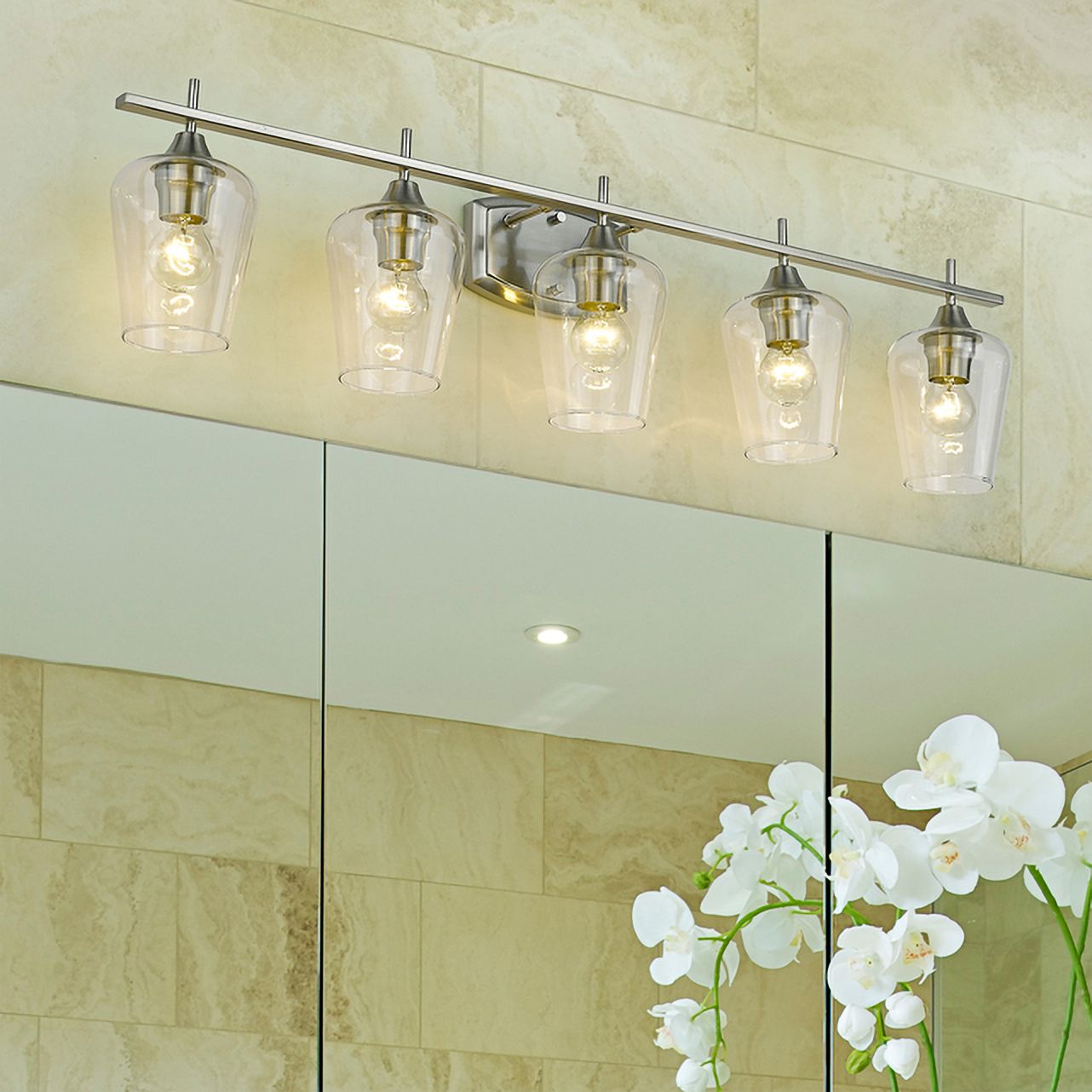 Lamps plus hot sale bathroom light fixtures