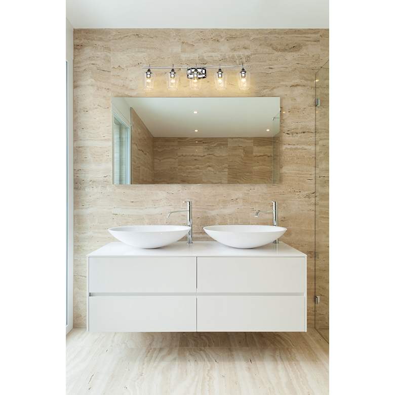 Image 4 Joliet 38" Wide Chrome 5-Light Bath Light more views