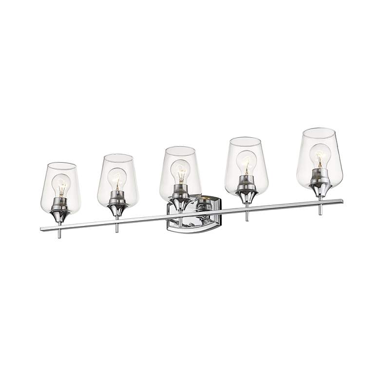 Image 5 Joliet 38" Wide Chrome 5-Light Bath Light more views