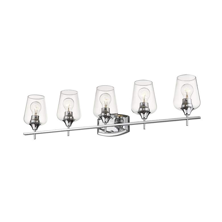 Image 4 Joliet 38 inch Wide Chrome 5-Light Bath Light more views