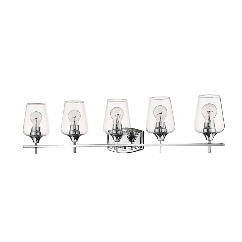 Image 6 Joliet 38" Wide Chrome 5-Light Bath Light more views