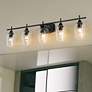2_Joliet 38" Wide Matte Black 5-Light Bath Light