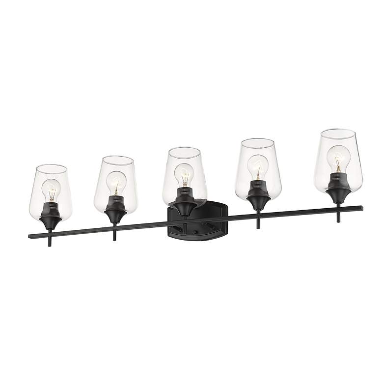 Image 6 Joliet 38" Wide Matte Black 5-Light Bath Light more views