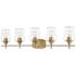 Joliet 38" Wide Olde Brass 5-Light Bath Light