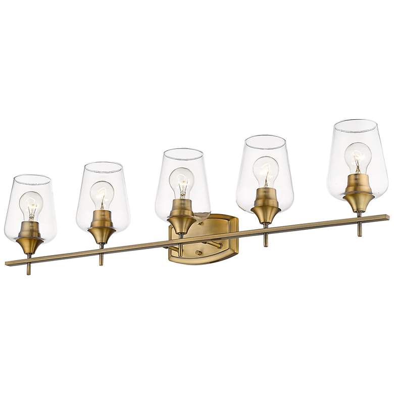 Image 4 Joliet 38 inch Wide Olde Brass 5-Light Bath Light more views