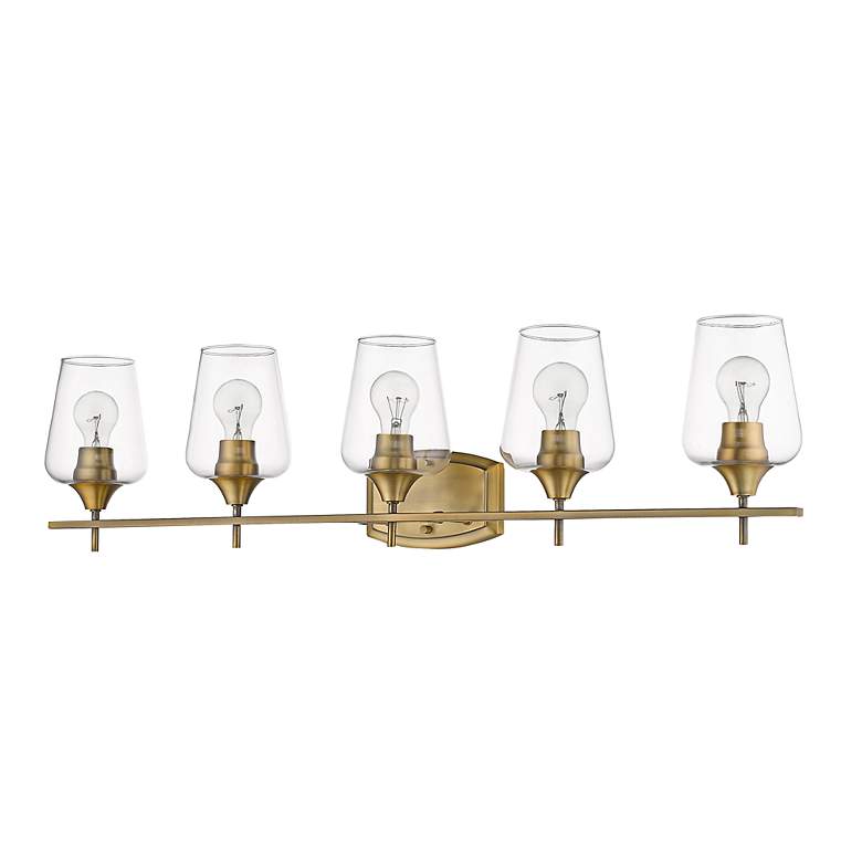 Image 6 Joliet 38" Wide Olde Brass 5-Light Bath Light more views