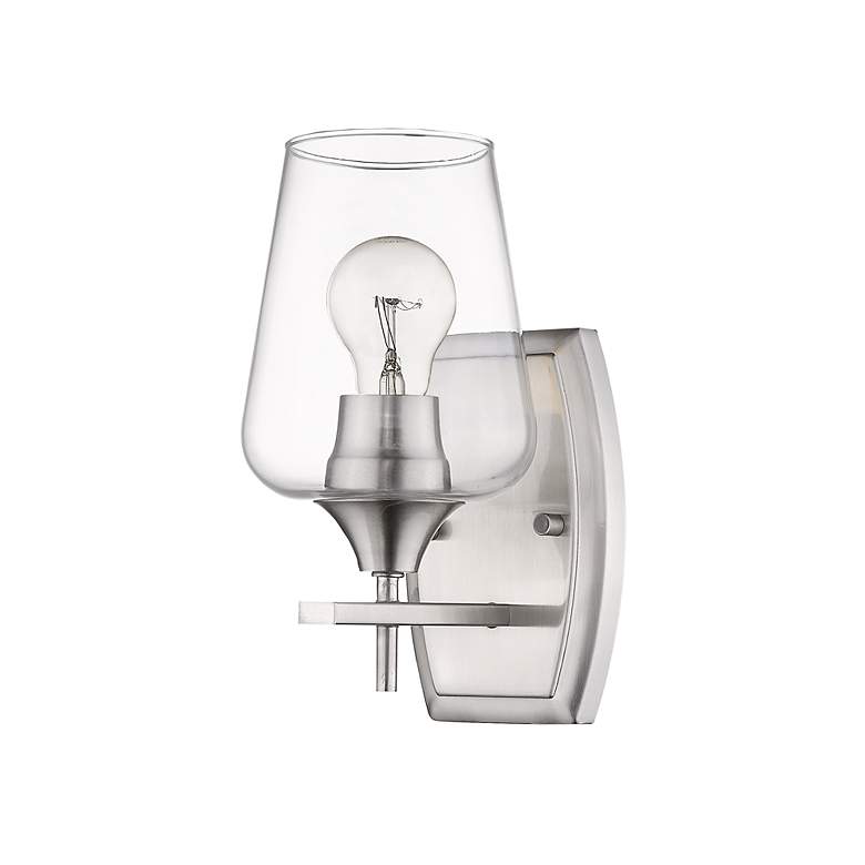 Image 5 Joliet 9 1/2" High Brushed Nickel Wall Sconce more views