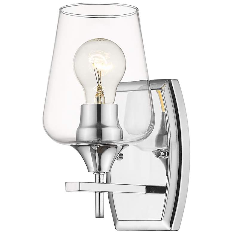 Image 3 Joliet 9 1/2" High Chrome Wall Sconce