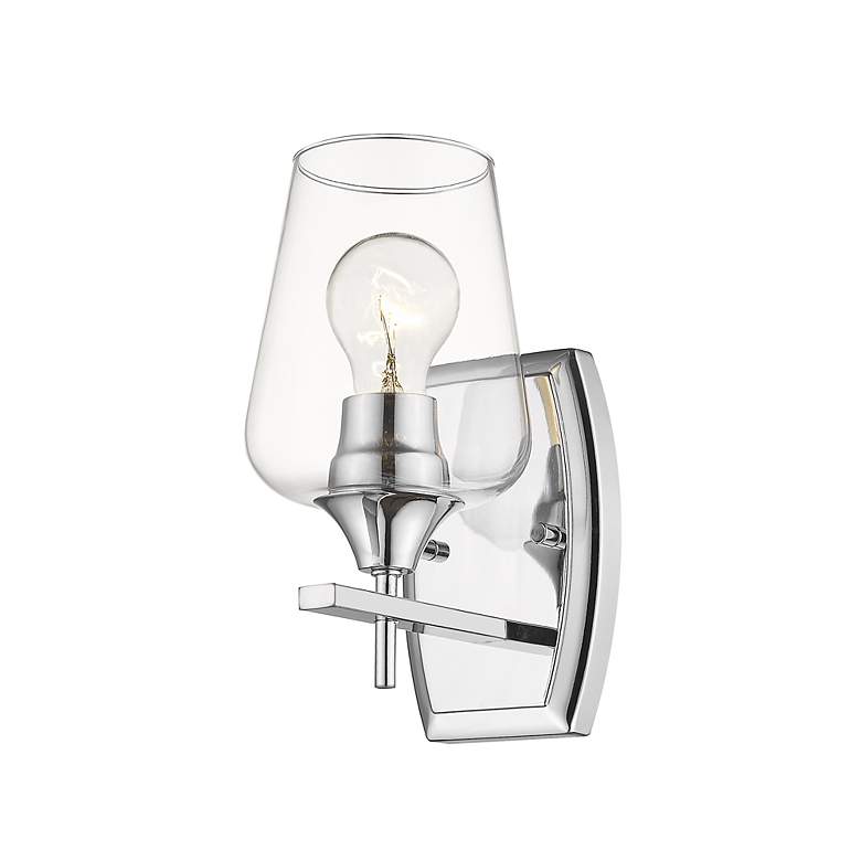 Image 4 Joliet 9 1/2" High Chrome Wall Sconce more views