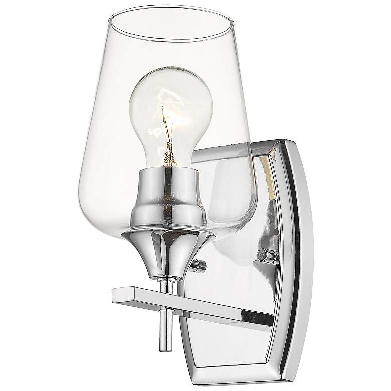 Image 4 Joliet 9 1/2" High Chrome Wall Sconce more views