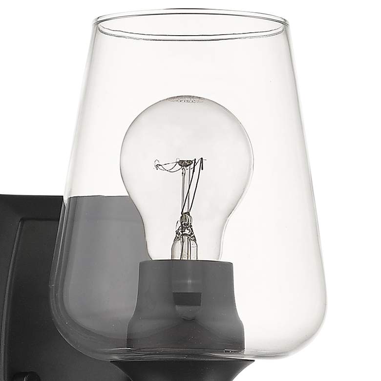 Image 3 Joliet 9 1/2" High Matte Black Wall Sconce more views