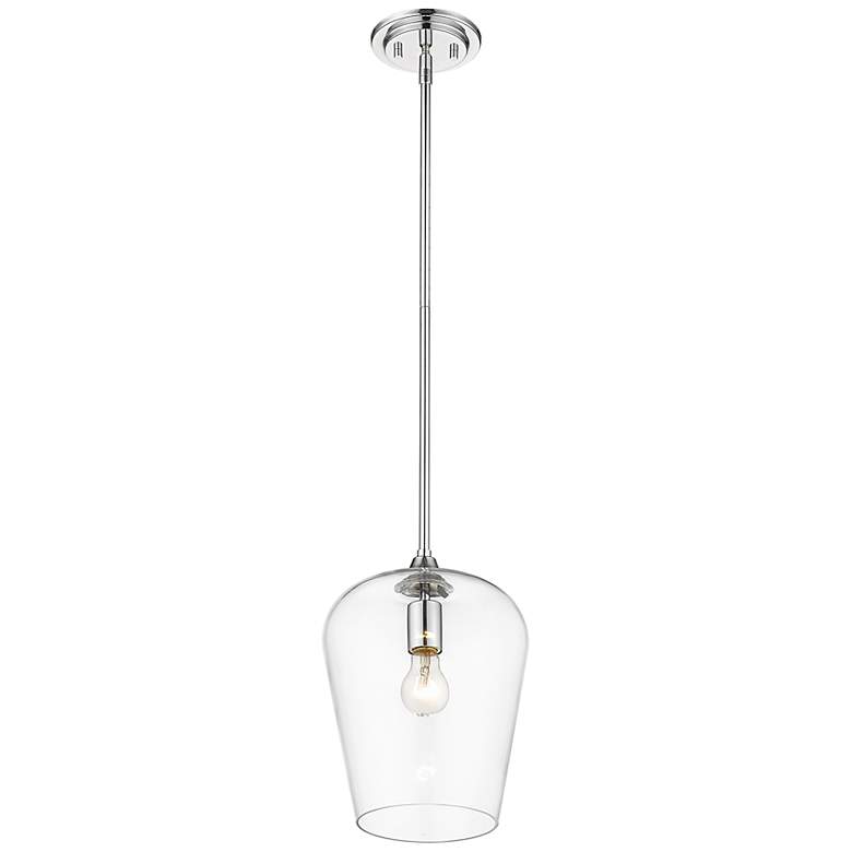 Image 6 Joliet 9" Wide Chrome Mini Pendant w/ Clear Glass more views