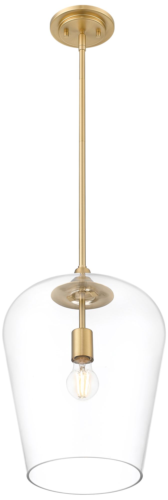 Image 4 Joliet by Z-Lite 12 inch Burnished Brass 1 Light Pendant more views