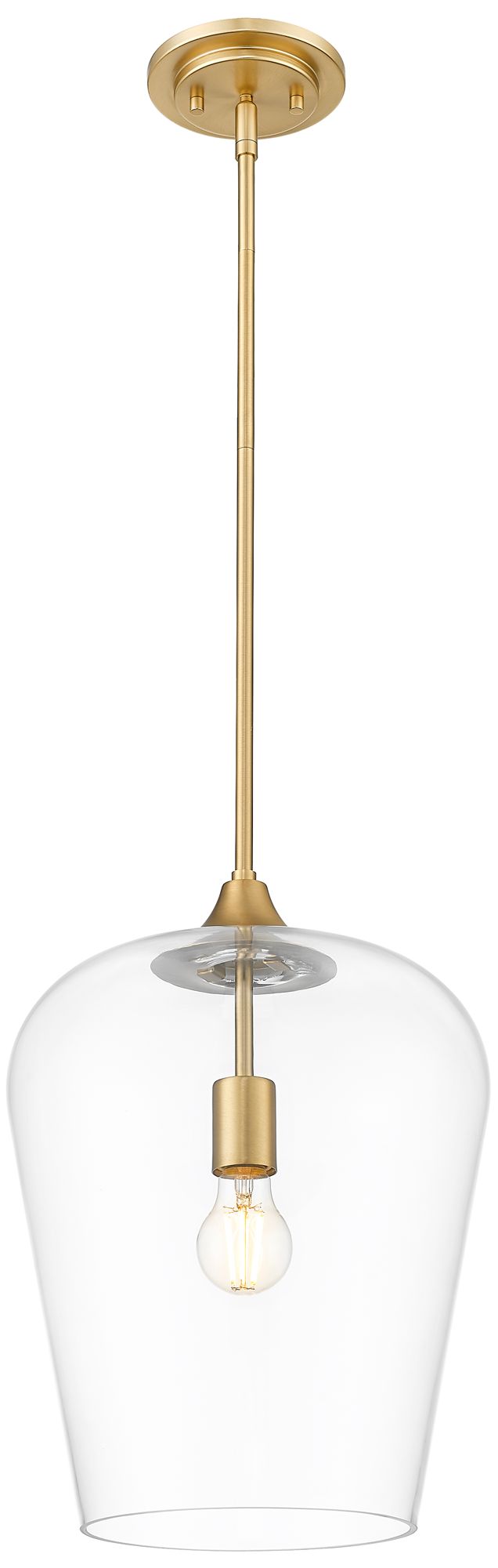 Image 5 Joliet by Z-Lite 12 inch Burnished Brass 1 Light Pendant more views