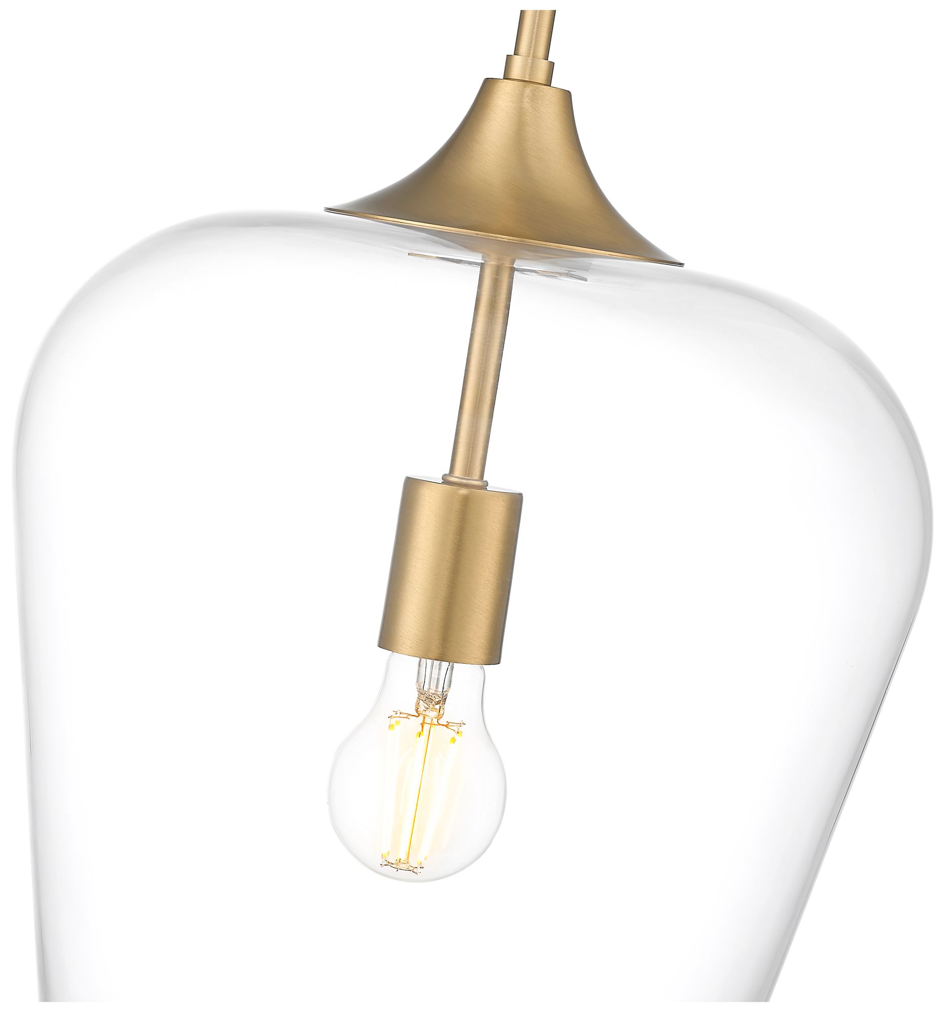 Image 6 Joliet by Z-Lite 12 inch Burnished Brass 1 Light Pendant more views