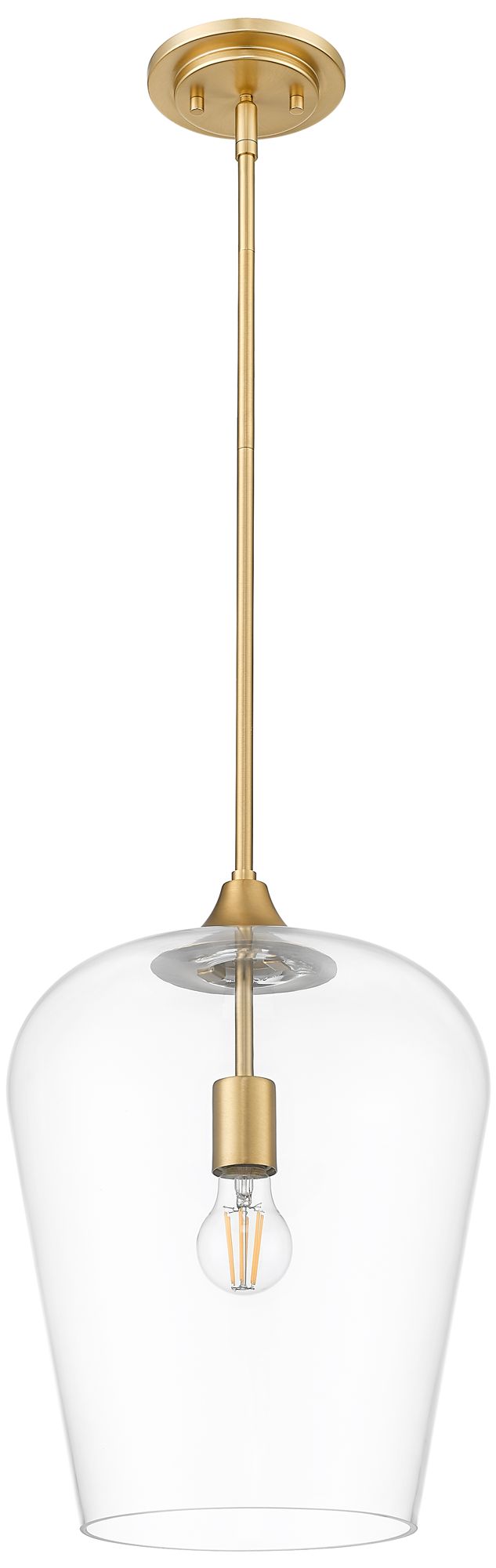 Image 7 Joliet by Z-Lite 12 inch Burnished Brass 1 Light Pendant more views