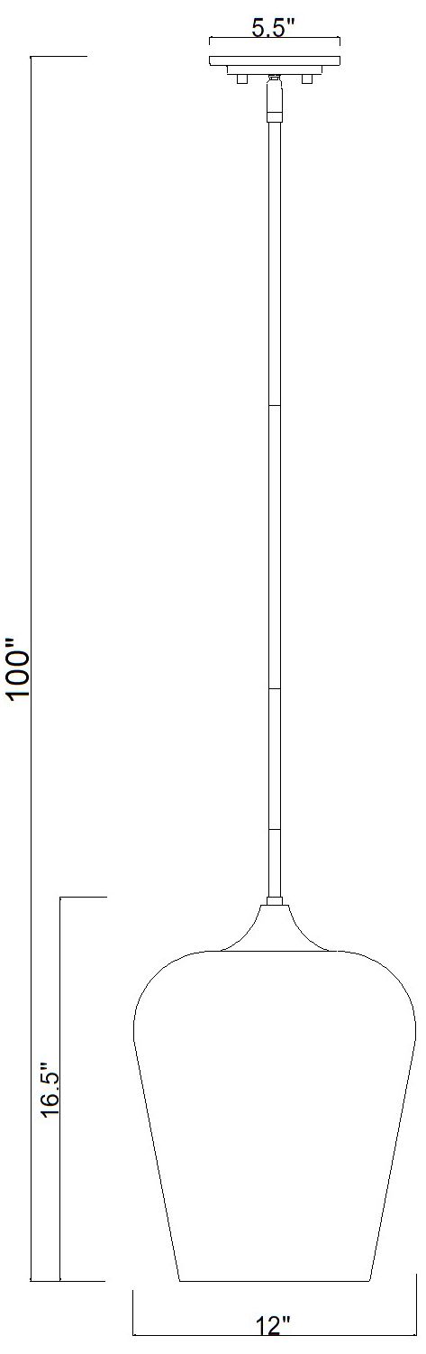 Joliet by Z-Lite 12 inch Burnished Brass 1 Light Pendant