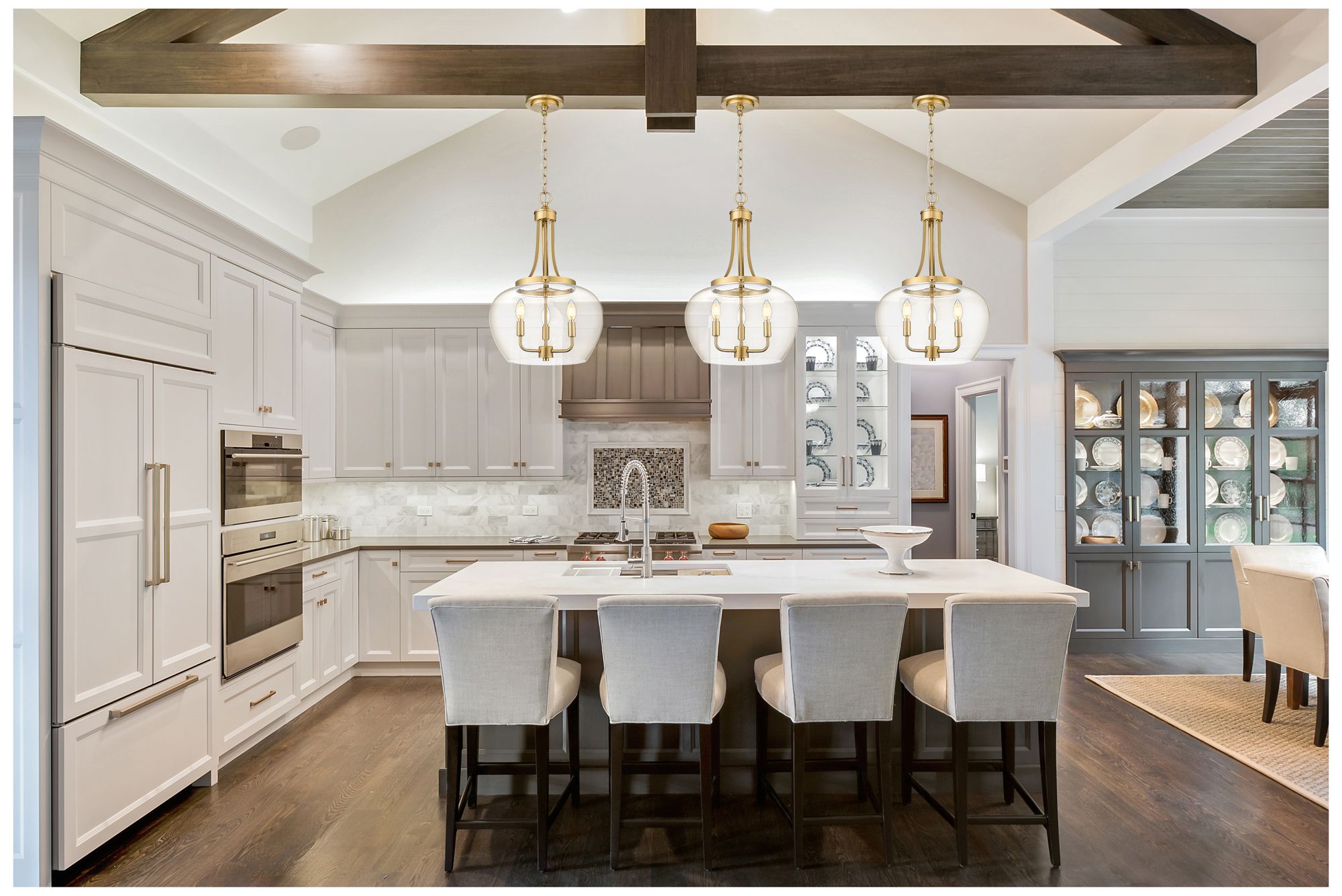 Image 2 Joliet by Z-Lite 15.75 inch Burnished Brass 3 Light Pendant more views