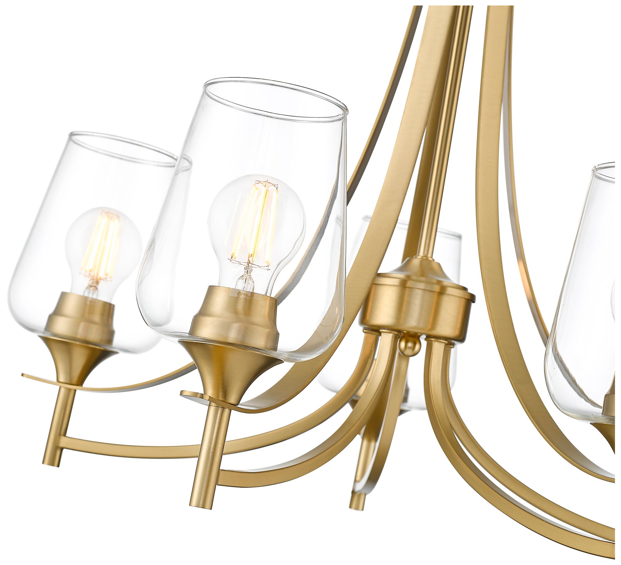 Image 6 Joliet by Z-Lite 25 inch Burnished Brass 5 Light Chandelier more views