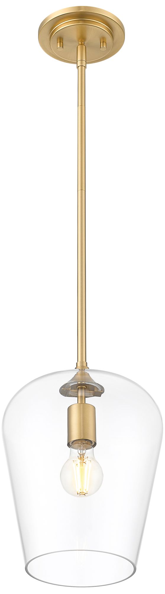 Image 4 Joliet by Z-Lite 9 inch Burnished Brass 1 Light Pendant more views