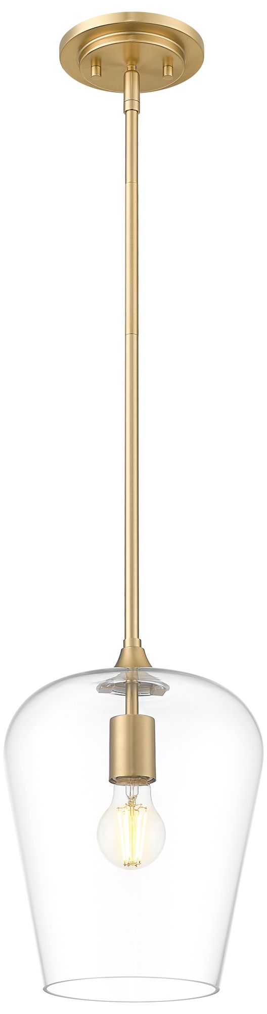 Image 5 Joliet by Z-Lite 9 inch Burnished Brass 1 Light Pendant more views