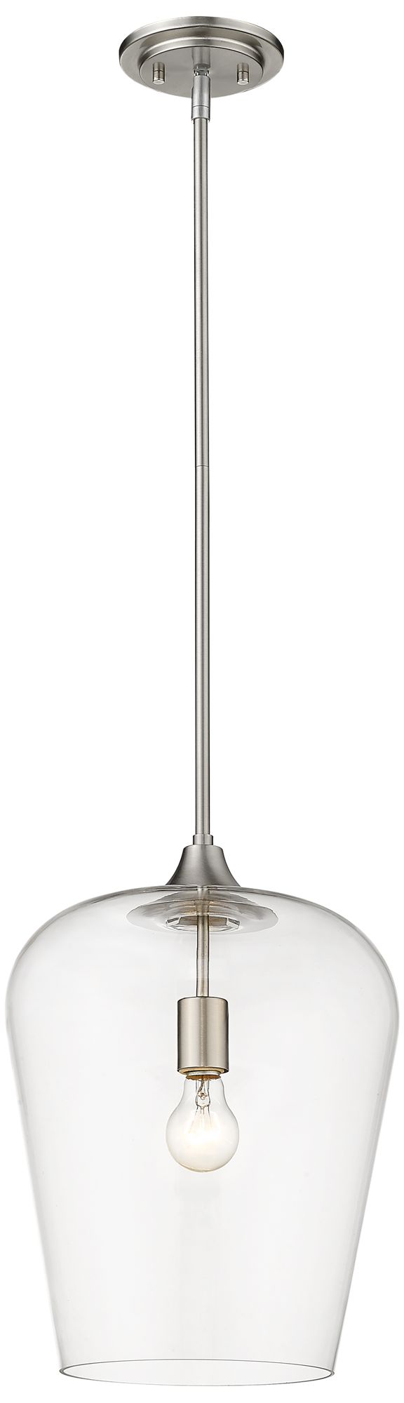 Joliet by Z-Lite Brushed Nickel 12 inch 1 Light Pendant