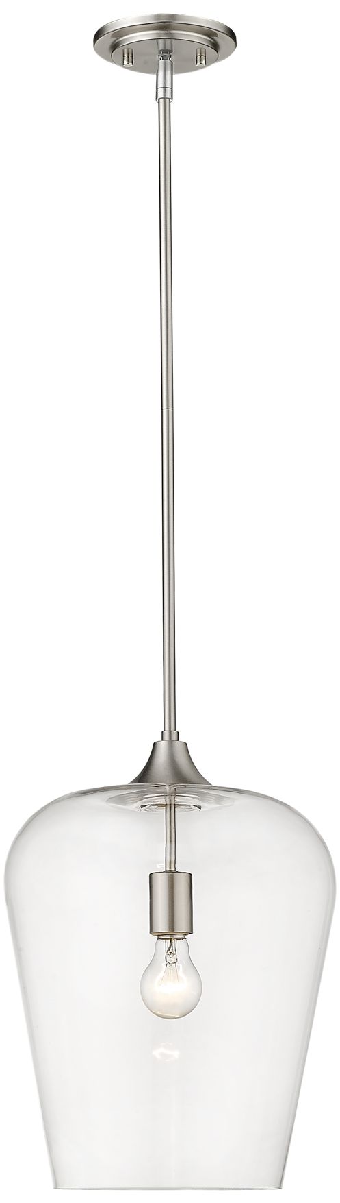 Image 4 Joliet by Z-Lite Brushed Nickel 12 inch 1 Light Pendant more views