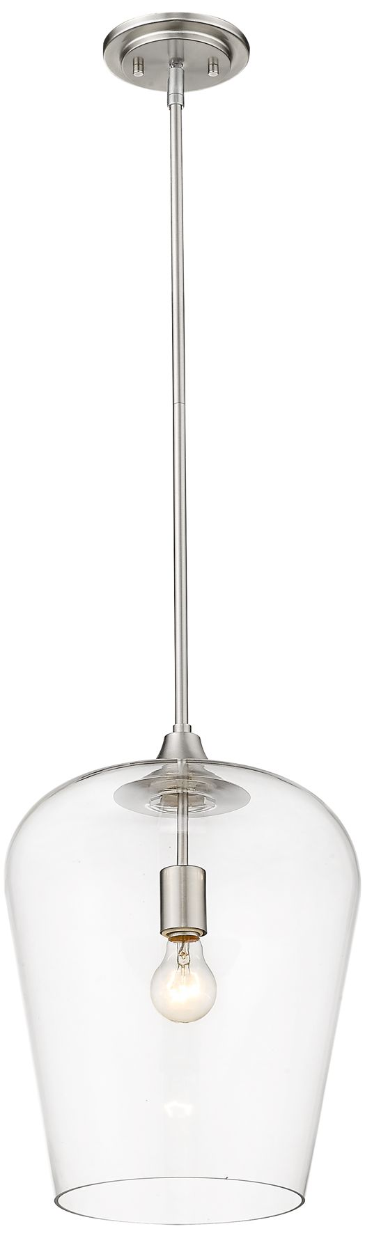 Image 5 Joliet by Z-Lite Brushed Nickel 12 inch 1 Light Pendant more views