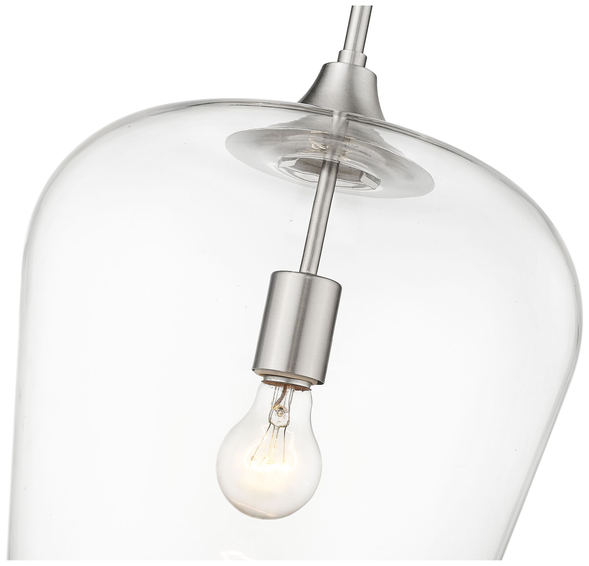Image 6 Joliet by Z-Lite Brushed Nickel 12 inch 1 Light Pendant more views